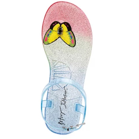 ❣️🆕 BETSEY JOHNSON Tabby Butterfly Flat Jelly Sandals❣️ - Picture 2 of 11